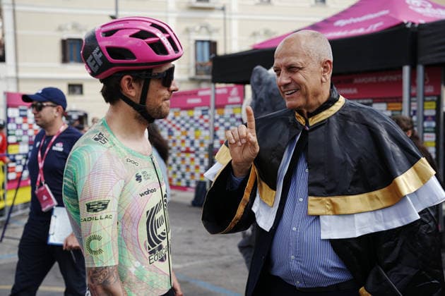 Pre race during Stage 7 of the Giro d™Italia, from Formia to Blockhaus, Italy, Friday, May 15, 2026.  Copyright: xGIanMattiaxD™Alberto LaPressex