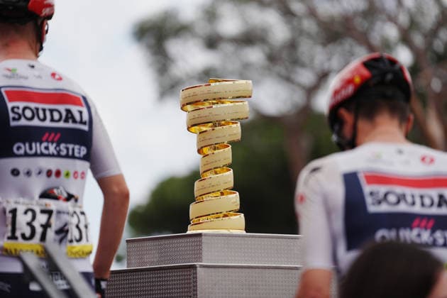 Trophy during Stage 7 of the Giro d™Italia, from Formia to Blockhaus, Italy, Friday, May 15, 2026.  Copyright: xGianMattiaxD™Alberto LaPressex