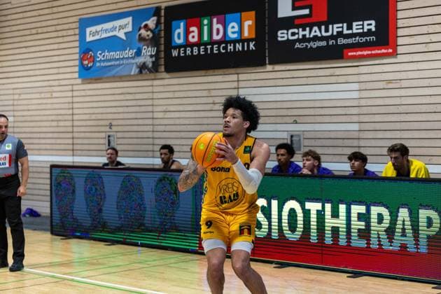 Tylan James Pope Bozic Estriche Knights Kirchheim, 09 GER, Bozic Estriche Knights Kirchheim vs BG Goettingen, BARMER 2 Basketball Bundesliga, Playoffs Game 4, Season 2025 2026, 14 05 2026 GER, Bozic Estriche Knights Kirchheim vs BG Goettingen, BARMER 2 Basketball Bundesliga, Playoffs Game 4, Season 2025 2026, 14 05 2026 Goeppingen Copyright: xEibner-Pressefoto NinaxSanderx EP_NSR