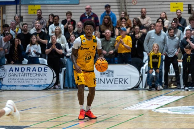 Charles Tyorne Harris Jr Bozic Estriche Knights Kirchheim, 03 GER, Bozic Estriche Knights Kirchheim vs BG Goettingen, BARMER 2 Basketball Bundesliga, Playoffs Game 4, Season 2025 2026, 14 05 2026 GER, Bozic Estriche Knights Kirchheim vs BG Goettingen, BARMER 2 Basketball Bundesliga, Playoffs Game 4, Season 2025 2026, 14 05 2026 Goeppingen Copyright: xEibner-Pressefoto NinaxSanderx EP_NSR
