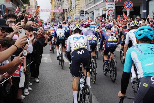 Start the race during Stage 7 of the Giro d™Italia, from Formia to Blockhaus, Italy, Friday, May 15, 2026.  Copyright: xx