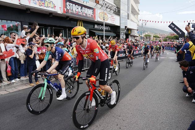 Start the race during Stage 7 of the Giro d™Italia, from Formia to Blockhaus, Italy, Friday, May 15, 2026.  Copyright: xx