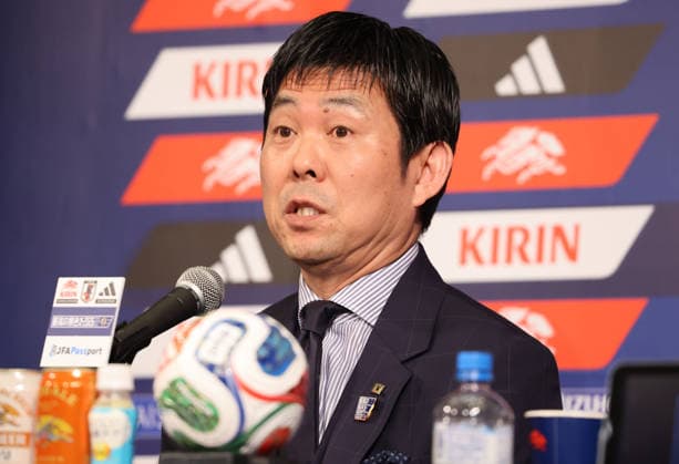 May 15, 2026, Tokyo, Japan - Japan s football national team, Nationalteam head coach Hajime Moriyasu announces his 26-member World Cup squad at a press conference, PK, Pressekonferenz in Tokyo on Friday, May 15, 2026. FIFA World Cup, WM, Weltmeisterschaft, Fussball 2026 will be held from June 11 through July 19 in Canada, Mexico and the United States. (photo by Yoshio Tsunoda AFLO) Noxthirdxpartyxsales aflo_330475184