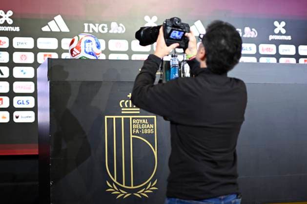 Belgian National Football Team Media Activities 15 05 2026 TUBIZE, BELGIUM - MAY 15 : illustration picture during a press conference, PK, Pressekonferenz prior to the FIFA World Cup, WM, Weltmeisterschaft, Fussball Football 2026 at the Belgian National Football center on May 15, 2026 in Tubize, Belgium, 15 05 2026 Tubize Belgium  Copyright: xNicoxVereeckenx