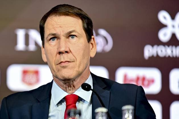 Belgium s head coach Rudi Garcia pictured during a press conference, PK, Pressekonferenz of Belgian national soccer team Red Devils to announce the selection for the 2026 FIFA World Cup, WM, Weltmeisterschaft, Fussball at the Proximus Basecamp in Tubize, on Friday 15 May 2026. The 2026 FIFA World Cup will take place in the United States, Mexico, and Canada from 11 06 to 19 07. EMILExWINDAL  x173961144x