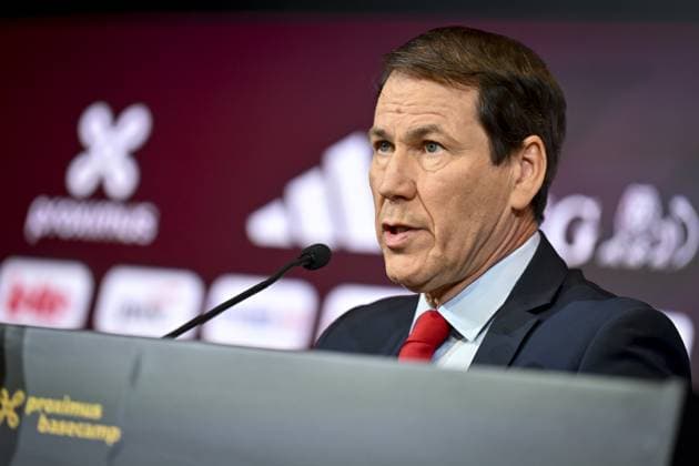 Belgium s head coach Rudi Garcia pictured during a press conference, PK, Pressekonferenz of Belgian national soccer team Red Devils to announce the selection for the 2026 FIFA World Cup, WM, Weltmeisterschaft, Fussball at the Proximus Basecamp in Tubize, on Friday 15 May 2026. The 2026 FIFA World Cup will take place in the United States, Mexico, and Canada from 11 06 to 19 07. EMILExWINDAL  x173961283x