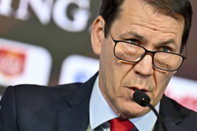 Belgium s head coach Rudi Garcia pictured during a press conference, PK, Pressekonferenz of Belgian national soccer team Red Devils to announce the selection for the 2026 FIFA World Cup, WM, Weltmeisterschaft, Fussball at the Proximus Basecamp in Tubize, on Friday 15 May 2026. The 2026 FIFA World Cup will take place in the United States, Mexico, and Canada from 11 06 to 19 07. EMILExWINDAL  x173961284x