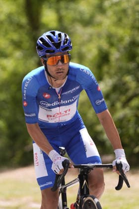Spain™s Diego Pablo Sevilla Lopez of Team Polti VisitMalta azure jersey during Stage 7 of the Giro d™Italia from Formia to Blockhaus, Italy. Friday May 15, 2026.  Copyright: xFabioxFerrarix xLaPressex