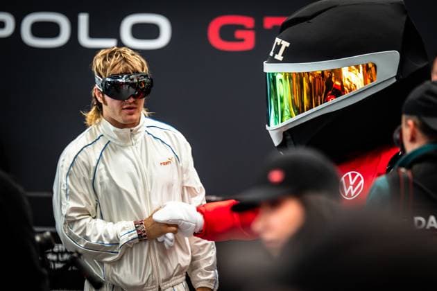 Ski Aggu at the world premiere of the Volkswagen ID Polo GTI at the Nürburgring World premiere Volkswagen ID Polo GTI Copyright: xMichaelxGelhardtx