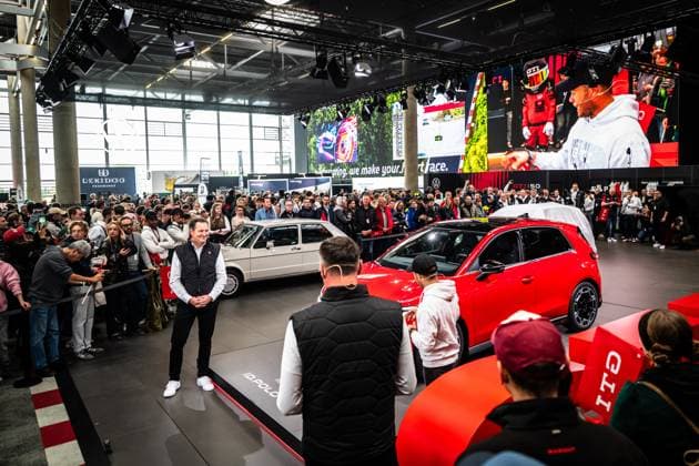 Volkswagen celebrates 50 years of the GTI with the world premiere of the electric ID Polo GTI in the Ring Boulevard at the Nürburgring in front of a large audience World premiere Volkswagen ID Polo GTI Copyright: xMichaelxGelhardtx