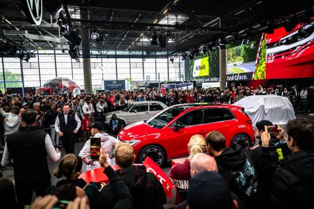 Volkswagen celebrates 50 years of the GTI with the world premiere of the electric ID Polo GTI in the Ring Boulevard at the Nürburgring in front of a large audience World premiere Volkswagen ID Polo GTI Copyright: xMichaelxGelhardtx