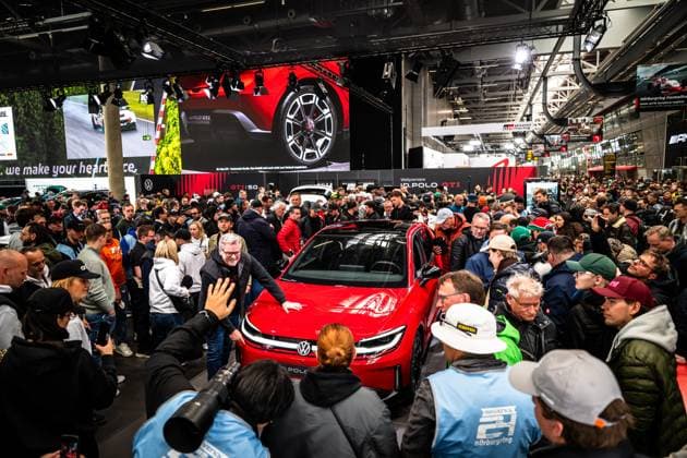 Volkswagen presents the world premiere of the electric ID Polo GTI in the Ring Boulevard at the Nürburgring in front of a large audience World premiere Volkswagen ID Polo GTI Copyright: xMichaelxGelhardtx