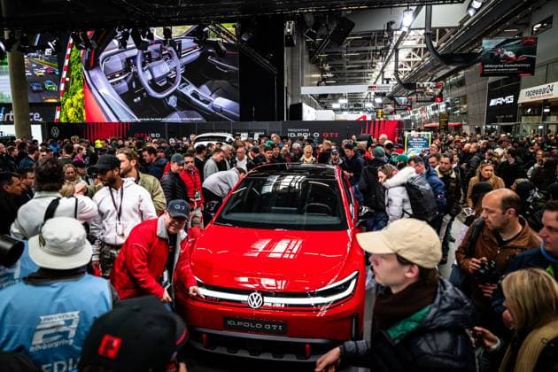 Volkswagen celebrates 50 years of the GTI with the world premiere of the electric ID Polo GTI in the Ring Boulevard at the Nürburgring in front of a large audience World premiere Volkswagen ID Polo GTI Copyright: xMichaelxGelhardtx