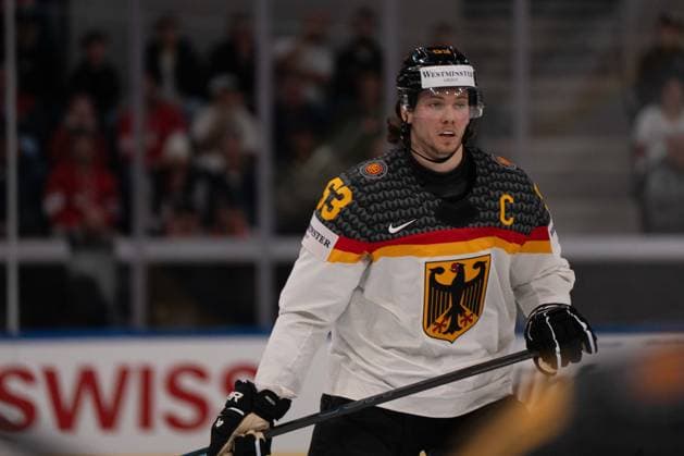 ZURICH, ZURICH - MAY 15: Moritz Seider of Germany during the 2026 IIHF World Championship, WM, Weltmeisterschaft Group A match between Finland and Germany at Swiss Life Arena on May 15, 2026 in Zurich, Zurich, Switzerland. Copyright: xLivioxBaeriswylx xSPPx Sportspressphoto_SPR147033