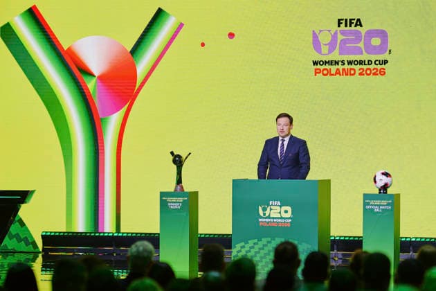 15.05.2026 LODZ, EC1 , PILKA NOZNA KOBIET ( WOMEN S FOOTBALL) LOSOWANIE GRUP FIFA MISTRZOSTWA SWIATA KOBIET 2026 U-20 NZ. LUKASZ WACHOWSKI FOTO RADOSLAW JOZWIAK CYFRASPORT NEWSPIX.PL --- Newspix.pl  RA2_6595
