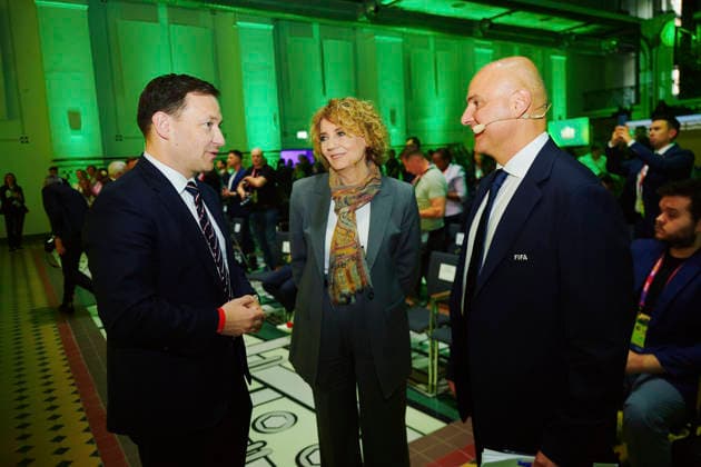 15.05.2026 LODZ, EC1 , PILKA NOZNA KOBIET ( WOMEN S FOOTBALL) LOSOWANIE GRUP FIFA MISTRZOSTWA SWIATA KOBIET 2026 U-20 NZ. LUKASZ WACHOWSKI HANNA ZDANOWSKA FOTO RADOSLAW JOZWIAK CYFRASPORT NEWSPIX.PL --- Newspix.pl  RA2_7652