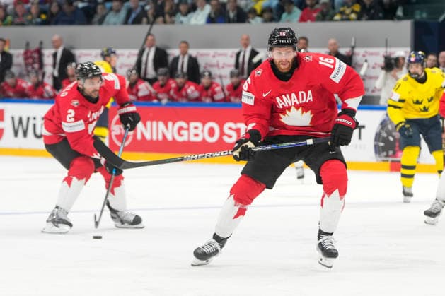 FRIBOURG, SWITZERLAND MAY 15 Connor Brown of CanadaC in action during the 2026 IIHF Ice Hockey World Championship Switzerland game between Canada and Sweden at BCF Arena on May 15, 2026 in Fribourg, Fribourg Fribourg BCF Arena Fribourg Switzerland Copyright: xJustPictures.ch JarixPestelaccix jp-en-EuSpIm-JP6_JAR_Canada_Sweden_15May2026_00237