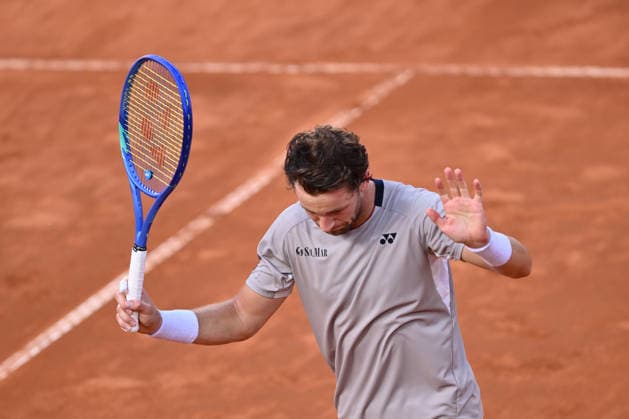 IPA84724976 - Casper Ruud of Norway celebrate the victory against Luciano Darderi of Italy during the Internazionali BNL d Italia Day Eleven at Foro Italico on May 15, 2026 in Rome, Italy.  Copyright: xDomenicoxCippitelli IPAxSportx xx 84724976
