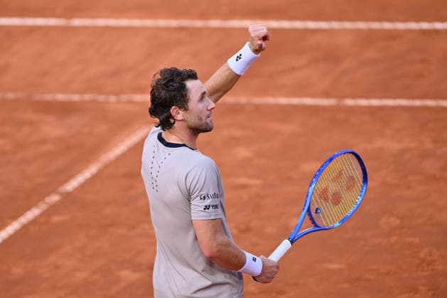 TENNIS - Internazionali di Tennis - Internazionali BNL d Italia Photo by IPA ABACAPRESS.COM84725057 - Casper Ruud of Norway celebrate the victory against Luciano Darderi of Italy during the Internazionali BNL d Italia Day Eleven at Foro Italico on May 15, 2026 in Rome, Italy. Rome Italy  Copyright: xIPAxSport ABACAx