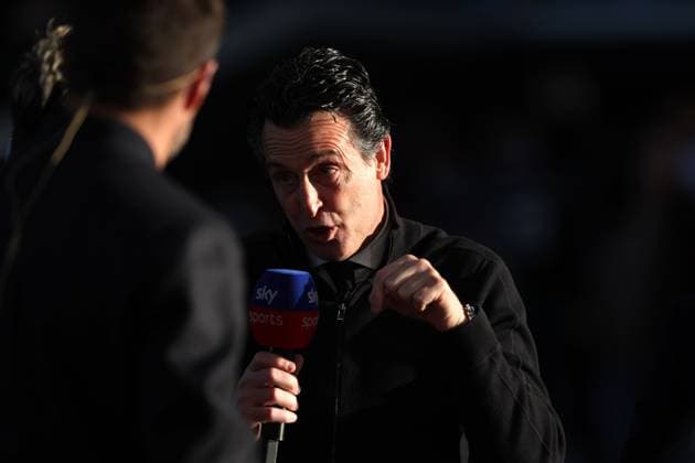 Aston Villa manager Unai Emery is interviewed by Sky Sports ahead of kick off Aston Villa v Liverpool, Premier League, Football, Villa Park, Birmingham, UK - 15 May 2026Birmingham Villa Park United Kingdom EDITORIAL USE ONLY No use with unauthorised audio, video, data, fixture lists, club league logos or live services. Online in-match use limited to 120 images, no video emulation. No use in betting, games or single club league player publications.  Copyright: xKieranxMcManus Shutterstockx 16876814l