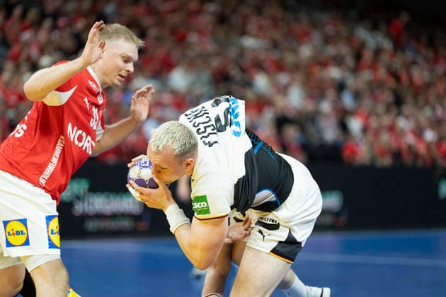 Men s Handball Denmark Germany Germany s Justus Fisher The Danish handball men face Germany in a test match in Copenhagen on Friday, May 15, 2026 Photo Claus Bech Ritzau Scanpix , Copenhagen Denmark  Copyright: fotograf@clausbech.dk ClausxBechx spdk20260515-202106-L