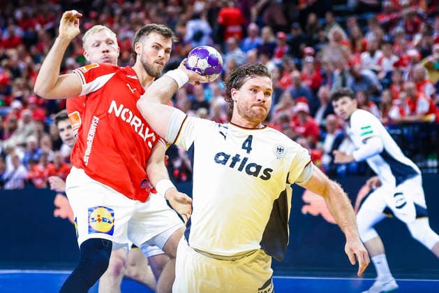 15 05 2026, xIAJx, handball, international match, test match, Denmark Germany, Royal Arena Copenhagen Johannes Golla Germany 4 Steven Plucnar Denmark 69 Denmark