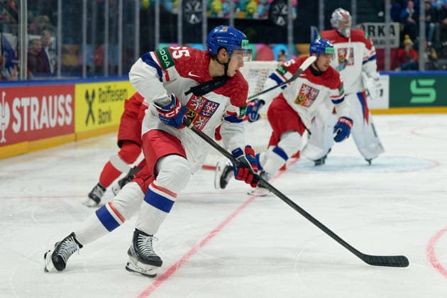 Fribourg, Switzerland - May 15 : Cibulka Tomas of Czechia in action (close up) during the 2026 IIHF Ice hockey, Eishockey World Championship, WM, Weltmeisterschaft match between Czechia and Denmark at Fribourg BCF Arena on May 15 , 2026 in Fribourg, Switzerland. Copyright: xGiuseppexVelletrix Sportspressphoto_SPR147153