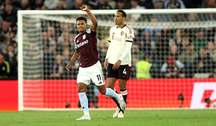 Ollie Watkins of Aston Villa celebrates scoring a goal to make the score 2-1 Aston Villa v Liverpool, Premier League, Football, Villa Park, Birmingham, UK - 15 May 2026Birmingham Villa Park United Kingdom EDITORIAL USE ONLY No use with unauthorised audio, video, data, fixture lists, club league logos or live services. Online in-match use limited to 120 images, no video emulation. No use in betting, games or single club league player publications.  Copyright: xKieranxMcManus Shutterstockx 16876814av