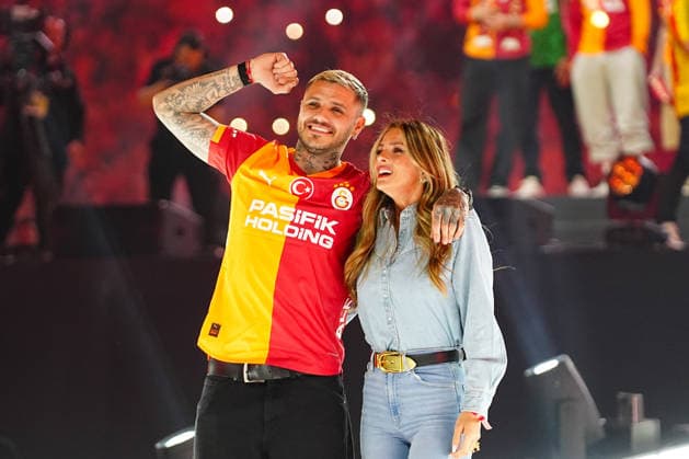 Galatasaray celebrate Super Lig championship ISTANBUL, TURKIYE - MAY 15: Galatasaray player Mauro Icardi celebrates Turkish Super Lig title during a ceremony held at Rams Park Stadium in Istanbul, Turkiye on May 15, 2026. Hakan Akgun Anadolu Istanbul Turkey. Editorial use only. Please get in touch for any other usage.  Copyright: x2026xAnadoluxHakanxAkgunx