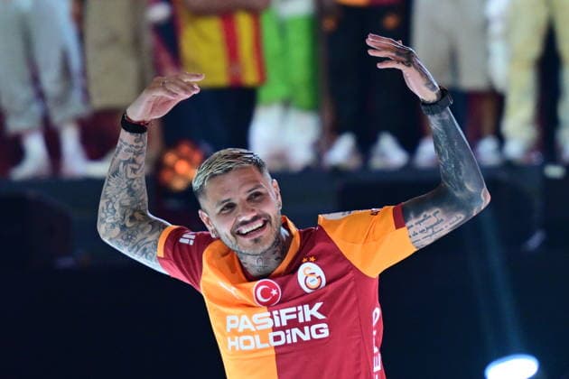 Galatasaray celebrates Turkish Super Lig title in Istanbul ISTANBUL, TURKIYE - MAY 15: Galatasaray football player Mauro Icardi joins the celebrations as the players and coaching staff celebrate winning the 2025-2026 Turkish Super Lig championship with a ceremony held at Rams Park Stadium in Istanbul, Turkiye on May 15, 2026. Abdulhamid Hosbas Anadolu Istanbul Turkey. Editorial use only. Please get in touch for any other usage.  Copyright: x2026xAnadoluxAbdulhamidxHosbasx