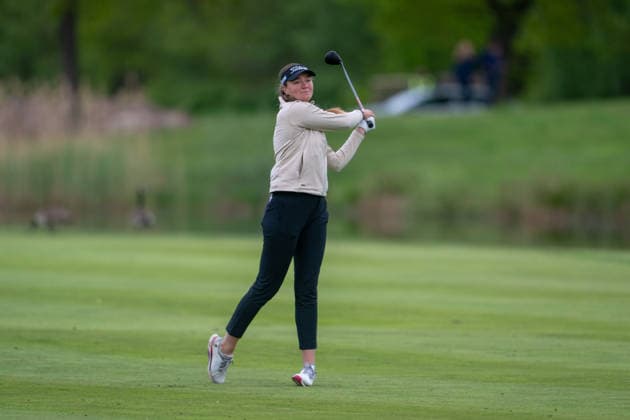 Amundi German Masters - Seond Round Ariane Klotz of France plays from the fairway on the 18th hole during the second round of the Amundi German Masters at Green Eagle Golf Courses in Hamburg, Germany, on May 15, 2026. Hamburg Germany  Copyright: xAndyxAstfalckx originalFilename:astfalck-amundige260515_npBlM.jpg
