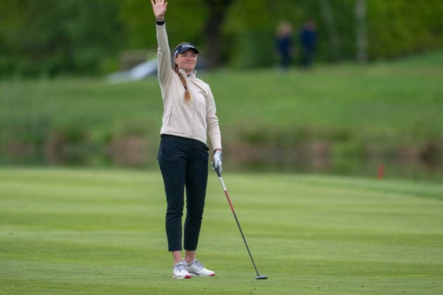Amundi German Masters - Seond Round Ariane Klotz of France plays from the fairway on the 18th hole during the second round of the Amundi German Masters at Green Eagle Golf Courses in Hamburg, Germany, on May 15, 2026. Hamburg Germany  Copyright: xAndyxAstfalckx originalFilename:astfalck-amundige260515_npJPX.jpg