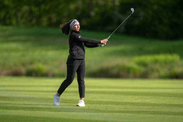 Amundi German Masters - Seond Round Emma Spitz of Austria plays from the fairway on the 18th hole during the second round of the Amundi German Masters at Green Eagle Golf Courses in Hamburg, Germany, on May 15, 2026. Hamburg Germany  Copyright: xAndyxAstfalckx originalFilename:astfalck-amundige260515_npx1B.jpg