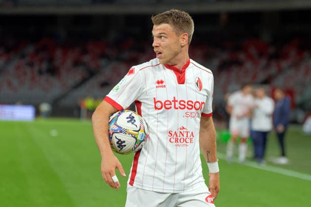Fußball, Italien, Serie B Playout, SSC Bari - FC Südtirol IPA84732521 - Federico Artioli of SSC Bari during Playout - SSC Bari vs FC Sudtirol, Italian soccer Serie B match in Bari, Italy, May 15 2026  Copyright: xEmmanuelexMastrodonato IPAxSportx xx 84732521