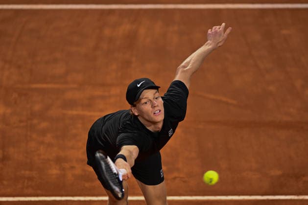 IPA84732546 - Jannik Sinner of Italy against Daniil Medvedev during the Internazionali BNL d Italia Day Eleven at Foro Italico on May 15, 2026 in Rome, Italy.  Copyright: xDomenicoxCippitelli IPAxSportx xx 84732546