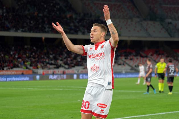 Fußball, Italien, Serie B Playout, SSC Bari - FC Südtirol IPA84732562 - Federico Artioli of SSC Bari during Playout - SSC Bari vs FC Sudtirol, Italian soccer Serie B match in Bari, Italy, May 15 2026  Copyright: xEmmanuelexMastrodonato IPAxSportx xx 84732562