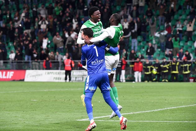AS Saint-Etienne v Rodez Aveyron Football - Barrages Ligue 1 Uber Eats 2025 2026 39 Kevin PEDRO (asse) during the Ligue 1 Uber Eats Playoffs match between Saint-Etienne and Rodez at Stade Geoffroy-Guichard on May 15, 2026 in Saint-Etienne, France. Saint-Etienne France  Copyright: xFEPx 776496719