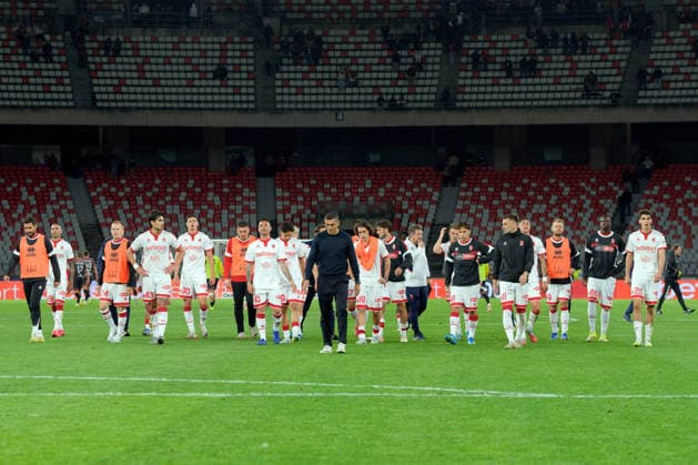 Fußball, Italien, Serie B Playout, SSC Bari - FC Südtirol IPA84732578 - the SSC Bari players disappointed during Playout - SSC Bari vs FC Sudtirol, Italian soccer Serie B match in Bari, Italy, May 15 2026  Copyright: xEmmanuelexMastrodonato IPAxSportx xx 84732578