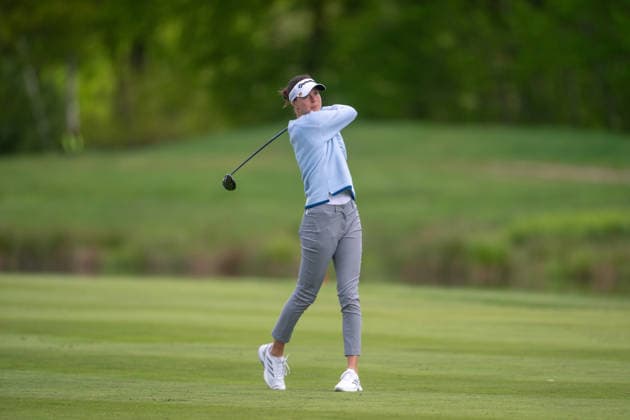 Amundi German Masters - Seond Round Esther Henseleit of Germany plays from the fairway on the 18th hole during the second round of the Amundi German Masters at Green Eagle Golf Courses in Hamburg, Germany, on May 15, 2026. Hamburg Germany  Copyright: xAndyxAstfalckx originalFilename:astfalck-amundige260515_nptlG.jpg
