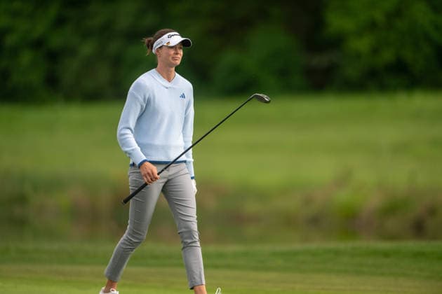 Amundi German Masters - Seond Round Esther Henseleit of Germany plays from the fairway on the 18th hole during the second round of the Amundi German Masters at Green Eagle Golf Courses in Hamburg, Germany, on May 15, 2026. Hamburg Germany  Copyright: xAndyxAstfalckx originalFilename:astfalck-amundige260515_np5xh.jpg