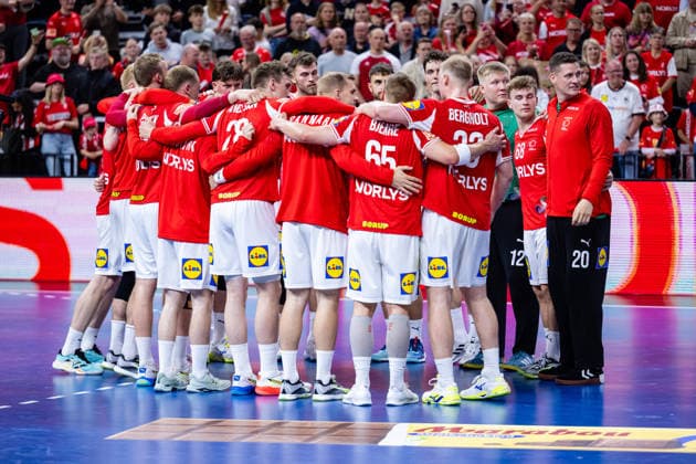 Denmark v Germany, International handball friendly, Copenhagen, Denmark Copenhagen, Denmark. 15th, May 2026. The players of Denmark unite in a huddle after the test match between Denmark and Germany at Royal Arena in Copenhagen. Denmark, Copenhagen  Copyright: xGonzalesxPhoto TobiasxJorgensenx