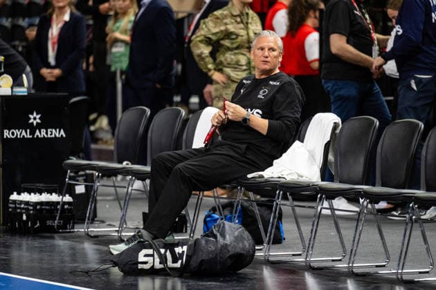 Denmark v Germany, International handball friendly, Copenhagen, Denmark Copenhagen, Denmark. 15th, May 2026. Head coach Nikolaj Jacobsen of Denmark seen during a test match between Denmark and Germany at Royal Arena in Copenhagen. Denmark, Copenhagen  Copyright: xGonzalesxPhoto TobiasxJorgensenx