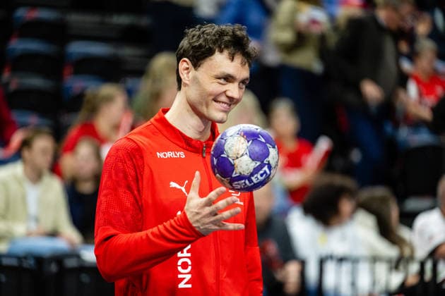 Denmark v Germany, International handball friendly, Copenhagen, Denmark Copenhagen, Denmark. 15th, May 2026. Niclas Kirkelokke of Denmark seen warming up for test match between Denmark and Germany at Royal Arena in Copenhagen. Denmark, Copenhagen  Copyright: xGonzalesxPhoto TobiasxJorgensenx