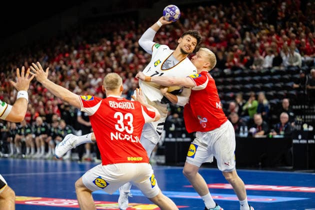 Denmark v Germany, International handball friendly, Copenhagen, Denmark Copenhagen, Denmark. 15th, May 2026. Marko Grgic (71) of Germany seen during a test match between Denmark and Germany at Royal Arena in Copenhagen. Denmark, Copenhagen  Copyright: xGonzalesxPhoto TobiasxJorgensenx