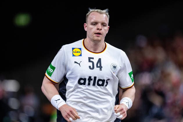Denmark v Germany, International handball friendly, Copenhagen, Denmark Copenhagen, Denmark. 15th, May 2026. Justus Fischer (54) of Germany seen during a test match between Denmark and Germany at Royal Arena in Copenhagen. Denmark, Copenhagen  Copyright: xGonzalesxPhoto TobiasxJorgensenx