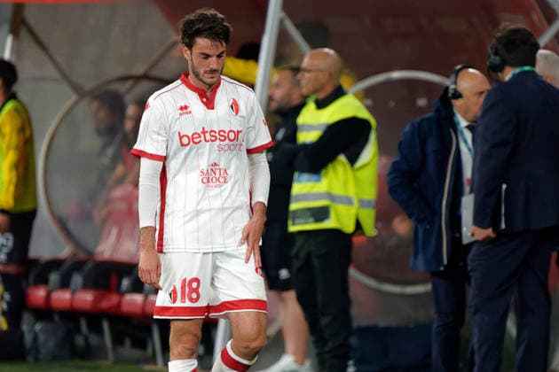 Fußball, Italien, Serie B Playout, SSC Bari - FC Südtirol CALCIO - Serie B - Playout - SSC Bari vs FC Sudtirol Photo by IPA ABACAPRESS.COM84732511 - Giulio Maggiore of SSC Bari disappointment during Playout - SSC Bari vs FC Sudtirol, Italian soccer Serie B match in Bari, Italy, May 15 2026 Bari Italy  Copyright: xIPAxSport ABACAx