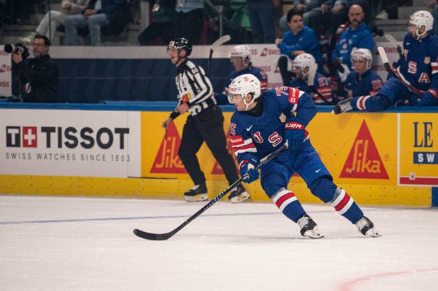 ZURICH, ZURICH - MAY 15: Connor Clifton of USA during the 2026 IIHF World Championship, WM, Weltmeisterschaft Group A match between Switzerland and USA at Swiss Life Arena on May 15, 2026 in Zurich, Zurich, Switzerland. Copyright: xLivioxBaeriswylx xSPPx Sportspressphoto_SPR147416