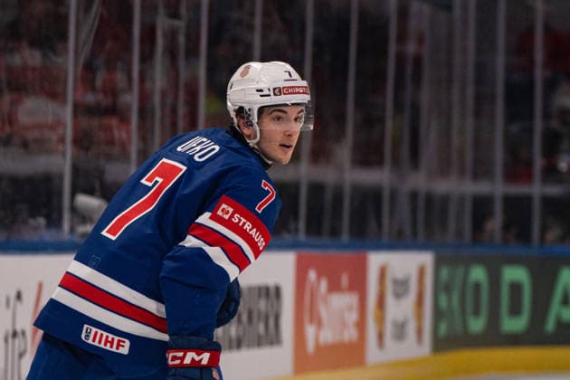 ZURICH, ZURICH - MAY 15: Ryan Ufko of USA during the 2026 IIHF World Championship, WM, Weltmeisterschaft Group A match between Switzerland and USA at Swiss Life Arena on May 15, 2026 in Zurich, Zurich, Switzerland. Copyright: xLivioxBaeriswylx xSPPx Sportspressphoto_SPR147432
