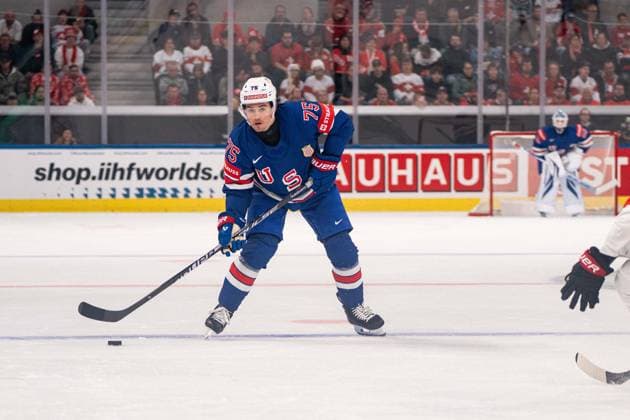 ZURICH, ZURICH - MAY 15: Connor Clifton of USA during the 2026 IIHF World Championship, WM, Weltmeisterschaft Group A match between Switzerland and USA at Swiss Life Arena on May 15, 2026 in Zurich, Zurich, Switzerland. Copyright: xLivioxBaeriswylx xSPPx Sportspressphoto_SPR147433