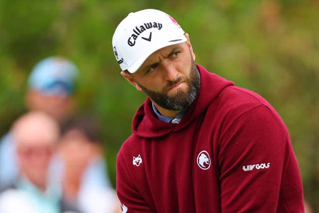 NEWTON SQUARE, PA - MAY 15: Jon Rahm of Spain tees of at the first tee during Round 2 of the 2026 PGA, Golf Herren Championship on May 15, 2026 at Aronimink Golf Club in Newtown Square, Pennsylvania. (Photo by Rich Graessle Icon Sportswire) GOLF: MAY 15 PGA PGA Championship EDITORIAL USE ONLY Icon260515256002